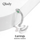Qlady蛇年耳釘女2025新款耳環(huán)女高級感耳骨釘小眾銀針耳飾38女神節禮物 白金色【左耳】