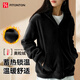 FitonTon衛(wèi)衣女冬雙面澳粒絨外套加厚保暖連帽上衣寬松拉鏈女裝