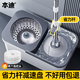 本迪旋轉拖把2個(gè)拖布頭127cm家用一拖凈免手洗拖把桶拖地拖布吸水墩布