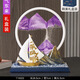 獅家一帆風(fēng)順流沙畫擺件創(chuàng)意沙漏家居客廳酒柜辦公室裝飾品紀(jì)念品禮物 紫氣東來【禮盒裝】12寸
