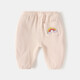 贏(yíng)一貝寶寶褲子春秋女童休閑褲春款男童童裝屁屁褲兒童春裝小嬰兒大pp褲 米色 80cm