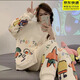 韞舜睡衣女 秋冬珊瑚絨睡衣套裝 家居服加厚保暖可愛卡通長款家居服 卡通珊瑚絨睡衣套裝【白色】 L 【適合80-110斤】