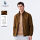 U.S. POLO ASSN.保羅外套男秋季棒球領(lǐng)休閑夾克男士防風(fēng)通勤寬松上衣 深卡其 L