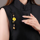 古語(yǔ)今風(fēng) 旗袍壓襟掛件吊墜衣服衣襟掛飾扣墜掛飾古風(fēng)復(fù)古黃玉平安扣配飾女
