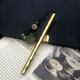 九鹿美兮 竹節黃銅筆純金屬商務(wù)簽字筆 復古銅筆中性筆學(xué)生用定制刻字禮物 竹節A款光面+A2吊墜+2根筆芯