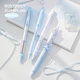 ROSY POSY「絲帶光澤芭蕾筆」Rosyposy柔設中性筆學(xué)生筆記刷題黑水筆 Blue 【絲帶+軟握筆】 0.55mm x 4