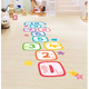 幼兒園跳房子跳格子紙兒童數字游戲地板貼裝飾可移除數字跳格子 數字跳格子