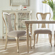 Rehome實(shí)木餐桌法式輕奢組合奶油風(fēng)實(shí)木方餐桌家用輕奢復古餐桌椅簡(jiǎn)約 餐椅