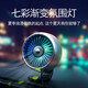 迪加倫 車載氛圍燈小風(fēng)扇 升級加強(qiáng)版多功能USB汽車風(fēng)扇12V24V伏通用大貨車轎車面包車內(nèi)專用風(fēng)扇-銀色