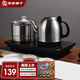 友家鋪子（Biooner） 全自動(dòng)底部上水電熱水壺家用抽水式燒水器茶爐茶具套裝泡茶專(zhuān)用茶臺燒水壺 1L 底部上水-黑色消毒款(37*20cm) 金色
