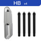 冉閱 適用微軟觸控筆2H H HB 4096觸感替換筆頭工具包 Surface 筆尖Pen通用 4個(gè) 【HB】