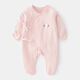 瓊帕嬰兒衣服新生包腳連體衣嬰兒無(wú)骨哈衣秋冬純棉初生連腳服爬服包手寶寶春秋 粉色(包手連腳提花連體) 66cm
