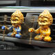 齊天大圣車(chē)載香水汽車(chē)空調出風(fēng)口風(fēng)扇車(chē)內孫悟空飾品擺件網(wǎng)紅猴子 金屬悟空金色+藍色（6包香薰）