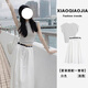 妍莉芬（yanlifen）2025新款夏裝連衣裙搭配衣服一整套時(shí)尚小個(gè)子穿搭套裝女夏季裙子 上衣+半身裙 S85-95斤