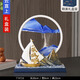獅家一帆風(fēng)順流沙畫(huà)擺件創(chuàng  )意沙漏家居客廳酒柜辦公室裝飾品教師節禮物 一帆風(fēng)順-青云直上【禮盒裝】7寸