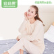 媽媽果（org.mama）月子服春秋冬季純棉孕產(chǎn)婦產(chǎn)后哺乳期睡衣秋衣秋褲喂奶套裝家居服 彩棉套頭款 M碼