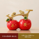 蘋(píng)果車(chē)載喬遷之喜搬家禮物結婚禮物送新人客廳酒柜玄關(guān)擺件 平安如意擺件-亮紅色
