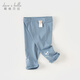戴維貝拉（DAVE＆BELLA）兒童七分褲女童休閑褲寶寶褲子洋氣小童打底褲夏裝新款童褲 藍色DB2240516 110 cm（建議身高100-110cm）