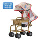 恩曜藤椅嬰兒推車(chē)可坐可躺仿藤車(chē)寶寶夏天夏季超輕便竹藤嬰兒童小推車(chē) 全套粉【可坐躺可站立】