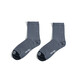 馬登美式休閑針織襪子防臭吸汗阿美咔嘰純色棉襪男中筒襪子防滑船襪 淺灰色(中筒襪) 1雙