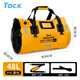 Tacx 摩托車(chē)騎行防水包二代新升級(jí)干濕分離騎士裝備拉力車(chē)摩旅后尾包無(wú)拉鏈 摩托車(chē)頭盔馱包 （主打）48L黃色【加厚軟底+干濕分離】