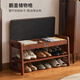 那瀾多好實(shí)木換鞋凳門(mén)口家用創(chuàng  )意置物鞋架穿鞋凳進(jìn)門(mén)入戶(hù)鞋柜收納坐凳一體 收納換鞋凳 -中號