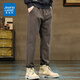真維斯休閑褲男春秋季直筒潮牌褲子男新款寬松小腳時(shí)尚商務(wù)長(cháng)褲 1186咖啡色 L