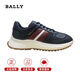 巴利（BALLY）25年春夏男鞋新款男士休閑跑步鞋簡(jiǎn)約時(shí)尚皮革運動(dòng)鞋 6306574 黑色 40