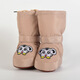 兔八八秋冬嬰兒棉鞋軟底高幫加棉0-1歲男女寶寶保暖鞋腳套拉鏈防水 卡其色虎頭 內長(cháng)12.5厘米，幫高15厘米