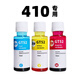 適用惠普HP ink tank wireless 410打印機(jī)墨水通用專用hp410黑彩色GT53 紅藍(lán)黃各1瓶