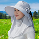 米季琳（mijilin）新款洋氣防曬遮陽(yáng)帽女夏天采茶遮臉遮陽(yáng)帽防曬百搭太陽(yáng)帽 【花朵立體款】灰色 54-59CM均碼范圍
