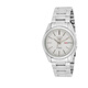 精工（SEIKO）手表 自動(dòng)機械男表 5號系列小表盤(pán) 透明背殼 時(shí)尚商務(wù)雙厲腕表 SNKL41J1【白盤(pán)鋼帶】