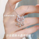 S999純銀平安鎖項(xiàng)鏈女粉水晶吊墜輕奢小眾2024新款生日禮物送女友 【平安鎖】-品牌禮盒