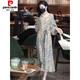 皮爾卡丹連衣裙女2025年春夏新款碎花長(zhǎng)裙感法式寬松遮肚裙 圖片色 L 建議120斤-130斤