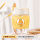 樂(lè )扣樂(lè )扣（LOCK&LOCK） 玻璃杯茶杯男女簡(jiǎn)約手持吸管杯子便攜大容量咖啡杯泡茶杯牛奶杯 卡通款-小蜜蜂【350ML】