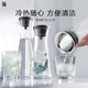 WMF 德國福騰寶 進口玻璃冷水瓶水杯 涼水瓶涼水壺玻璃杯玻璃水瓶 1L倒水杯（亮黑色）