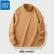 真維斯（Jeanswest）半高領(lǐng)男士T恤秋冬款打底衫時(shí)尚簡(jiǎn)約內搭純色百搭風(fēng)青少年套頭衫 卡其色（半高領(lǐng)） L (體重110斤-130斤)