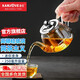 金灶（KAMJOVE） 玻璃泡茶壺 飄逸杯小茶道杯304茶水分離杯耐熱玻璃茶壺迷你茶具 【斷水利落】AM-718 250ml