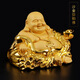 鴻禮鈺彌勒佛車內(nèi)招財裝飾品個性創(chuàng)意大肚笑佛車載彌勒佛保平安符擺件 沙金彌勒佛【擺件】