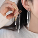 玖長(zhǎng)時(shí)99純銀長(zhǎng)款流蘇耳扣女小眾新款耳飾女銀耳環(huán)生日禮物送女友 足銀 一對(duì)重約6g