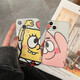 閃曼巴 卡通可愛(ài)情侶海綿寶寶派大星適用iphone14promax蘋(píng)果手機殼新款13max防摔12 愛(ài)心派大星 iPhone 15 Pro