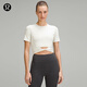 lululemon丨Cropped Nulu? 女士短款下擺扭結(jié)短袖 T 恤 LW3IF8S 骨白 S /6