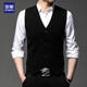 羅蒙毛衣男士馬甲背心男坎肩修身型針織衫無(wú)袖針織衫打底衫馬夾男裝
