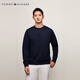 Tommy Hilfiger【戶(hù)外防曬】秋冬男裝休閑運動(dòng)字母純色圓領(lǐng)內搭套頭衫衛衣 藏青色DW5 S （推薦：120-135斤）