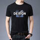 嘉曄新品短袖工作服短袖文化衫打底衫短袖圓領(lǐng)男春季韓版新款男裝打底衫 黑色DES短袖 L