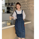 唐菓蜜 牛仔背帶裙女夏季2024新款女裝韓版時(shí)尚百搭甜美顯瘦連衣裙子夏 白色上衣+牛仔背帶裙 M