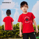Converse 匡威兒童裝女童純棉t恤短袖夏季經(jīng)典圓標男中大童半袖休閑打底衫 學(xué)院紅 140 /68 【建議身高128-140cm】