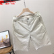 皮爾卡丹時(shí)尚白色短褲男簡單棉質(zhì)商務(wù)休閑褲夏季青年中褲修身英倫 卡其 36