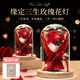 夕風(fēng)永生花七夕情人節(jié)送女友生日禮物女生老婆玫瑰花束擺件實(shí)用高級(jí)感