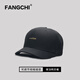 Fangchi 帽子男短檐加大高頂春灰短帽檐棒球帽男大頭圍女潮牌棉大碼遮陽(yáng) 【鯨魚(yú)短檐】黑色款 5cm帽檐 標準碼均碼(55-60)cm